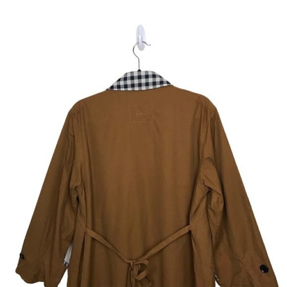 Barbour By Alexa Chung Brown Glenda Trench Coat in Monks Robe US 10 - Picture 4 of 14